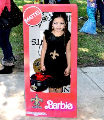 Zynlee Rivas, 5, of Houma, won the costume competition for the pre-kindergarten to kindergarten division Saturday at the Zoo to Boo Family Fun Day. Rivas was dressed as a New Orleans Saints Barbie doll.