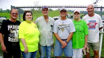 The Bayou Horseshoe Pitchers Association City Doubles Championship was held Sept. 22 at Kemper Williams Park near Patterson. From left are first-place winners Chris Rogers and Jamie Granger, both of Morgan City; second-place recipients O.J. Cole and Gerald Prados, both of Centerville; and third-place winners Linda Dodson and Clay Canty, both of Morgan City.