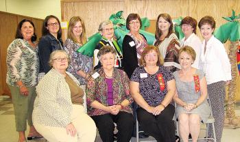 Chi Chapter representatives attended the Epsilon State, Delta Kappa Gamma Society International, Southwest District meeting Oct. 5. Seated from left are Annette Carr, Betty Casselman, Alecia Rabalais and Jeannie Landry. Standing from left are Emily Guillotte, Chrissy Harrison, Malissa Hebert, Margaret “Bunny” Casselman, Nancy Crochet, Dawn Chaisson, Robbie LeBlanc and Mary Ann Hebert. Carolyn Chaisson also attended.
