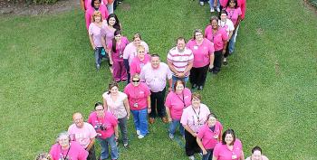 Teche Regional Medical Center employees wore pink shirts on Oct. 1 to show support for Breast Cancer Awareness month. Each year thousands of women survive breast cancer, said Sabrina B. Roy, Teche director of marketing and public relations. “That’s thanks in part to an increasing number of women having mammograms, which is the best means of early detection,” she said.