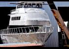 Swiftships began fabricating this 175-foot fast supply vessel seven months ago and, on Friday, started installing the cabin on the vessel, which is expected to be ready for delivery by the spring 2014.