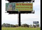 American Sugar Cane League  billboards promote driver safety during the sugarcane harvest season. 